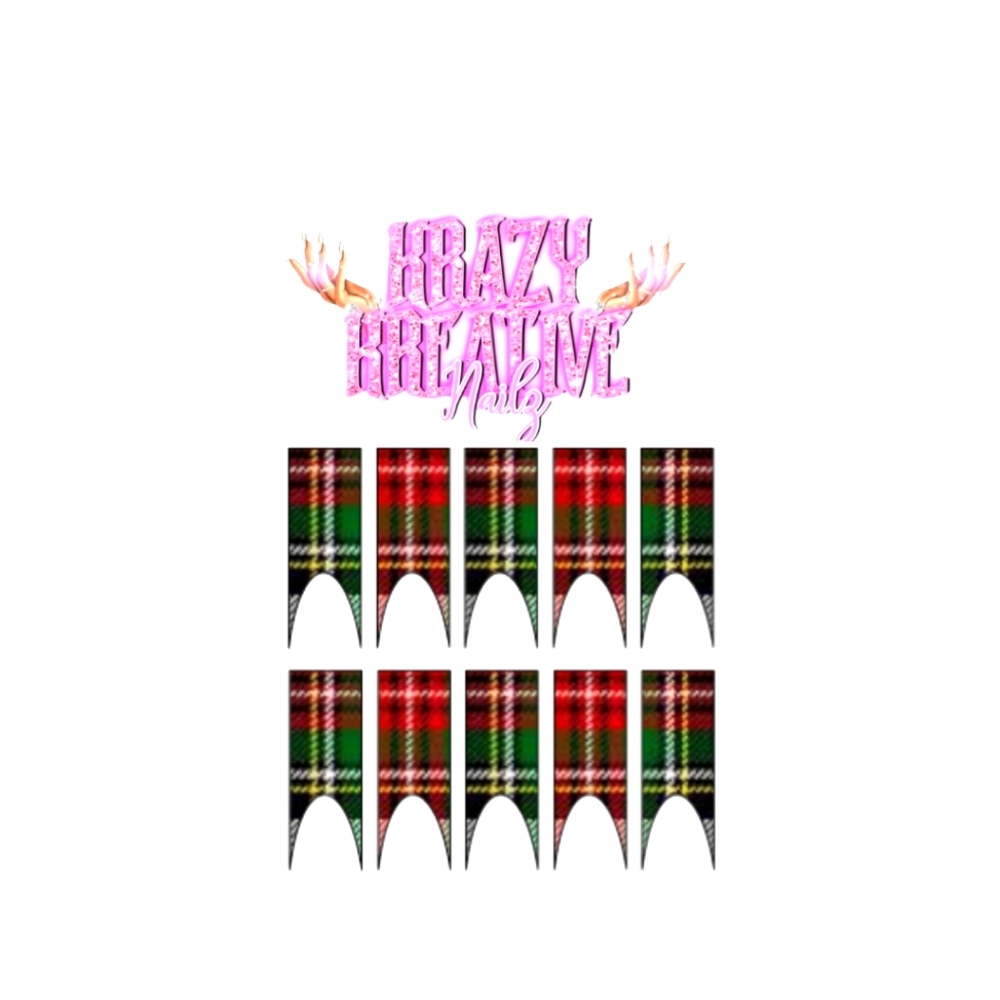 Plaid Me Out Waterslide Nail Decals